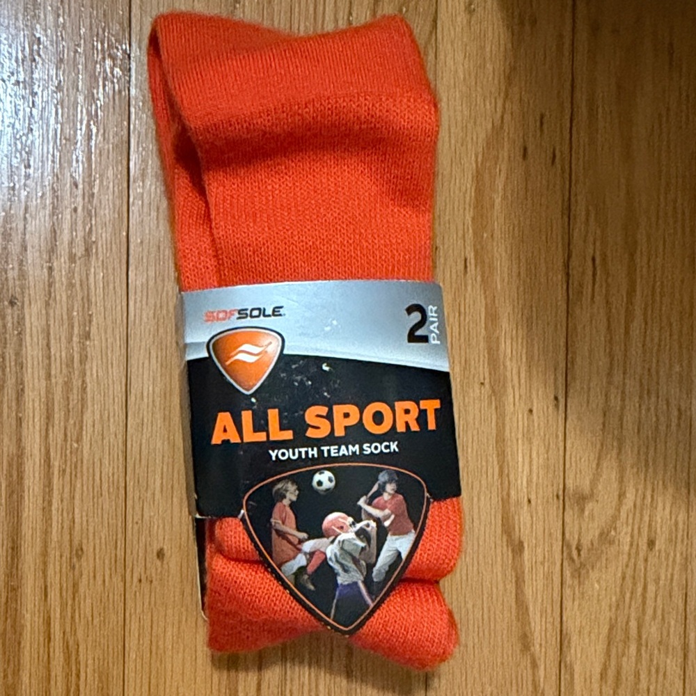 Youth All Sport Orange Socks